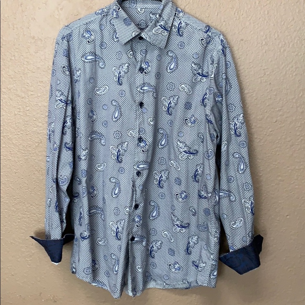 Tasso Elba Paisley Silk Dress shirt!!